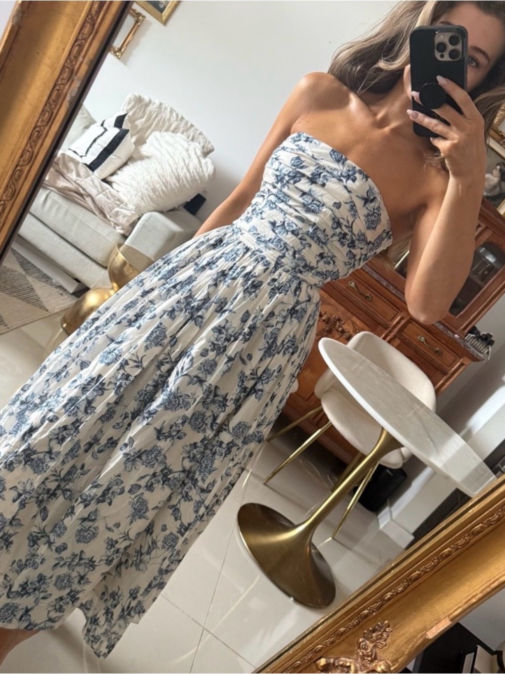 Pleated Bandeau Dress